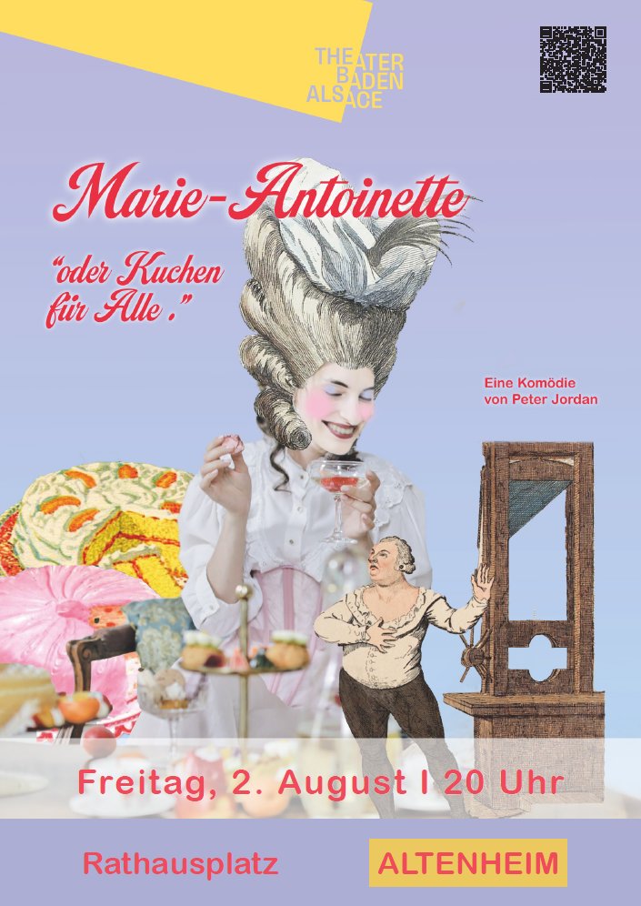 Plakat zur Komödie "Marie-Antoinette oder Kuchen für alle"